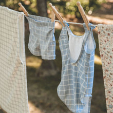 Load image into Gallery viewer, The Printed Swimsuit - Blue Grid