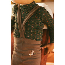 Load image into Gallery viewer, 1984 Brown Duck Embroidered Suspender Leggings
