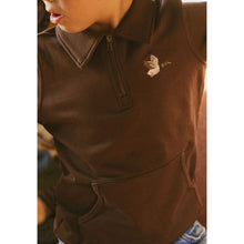 Load image into Gallery viewer, 1984 Brown Duck Embroidered Polo Sweatshirt
