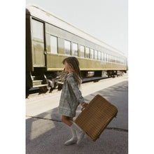 Load image into Gallery viewer, 1984 Mocha Floral Pleated Dress
