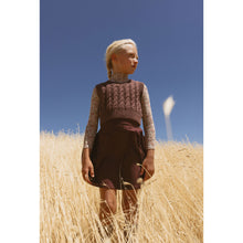 Load image into Gallery viewer, L by Ladida Eggplant Wool Pleated Skirt
