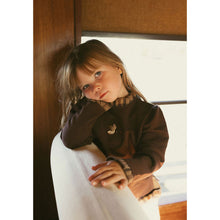Load image into Gallery viewer, 1984 Brown Duck Embroidered Ruffle Sweatshirt
