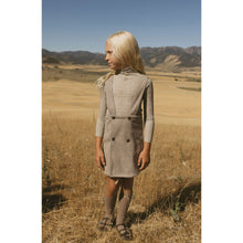 Load image into Gallery viewer, L by Ladida Brown Wool Herringbone Suspender Skirt
