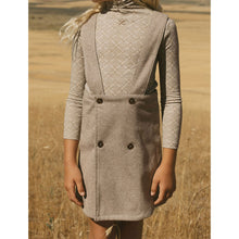 Load image into Gallery viewer, L by Ladida Brown Wool Herringbone Suspender Skirt
