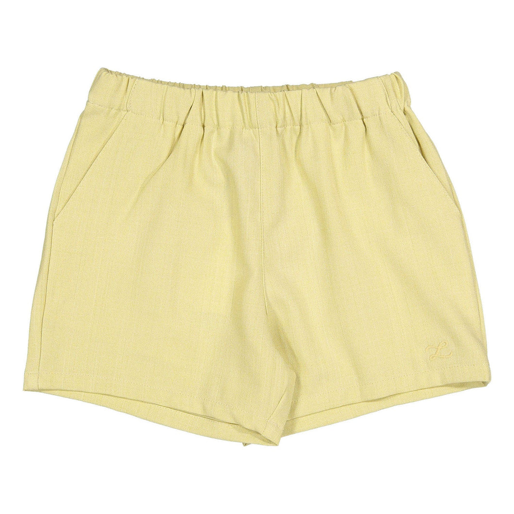 L by Ladida Yellow Elastic Shorts