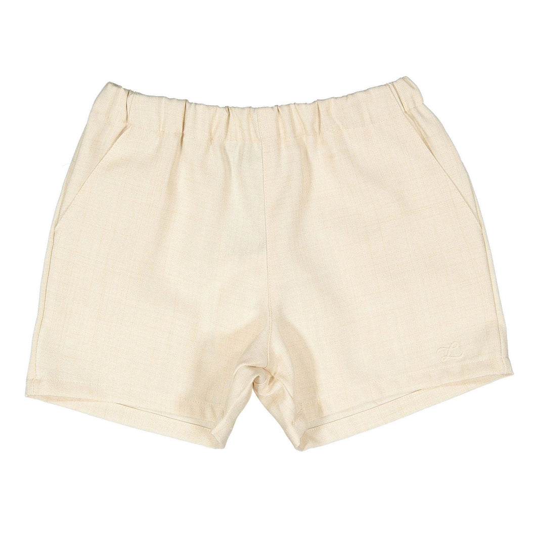L by Ladida Cream Elastic Shorts