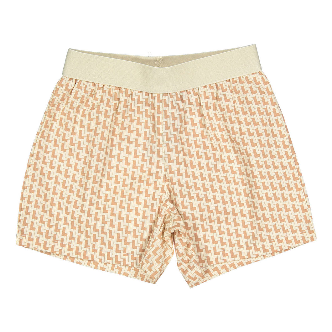 L by Ladida Peach Logo Printed Shorts