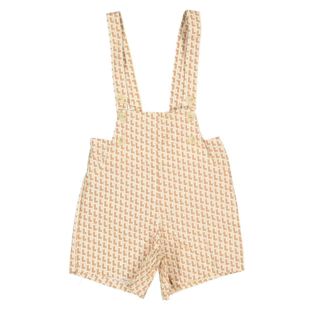 L by Ladida Peach Logo Printed Overalls