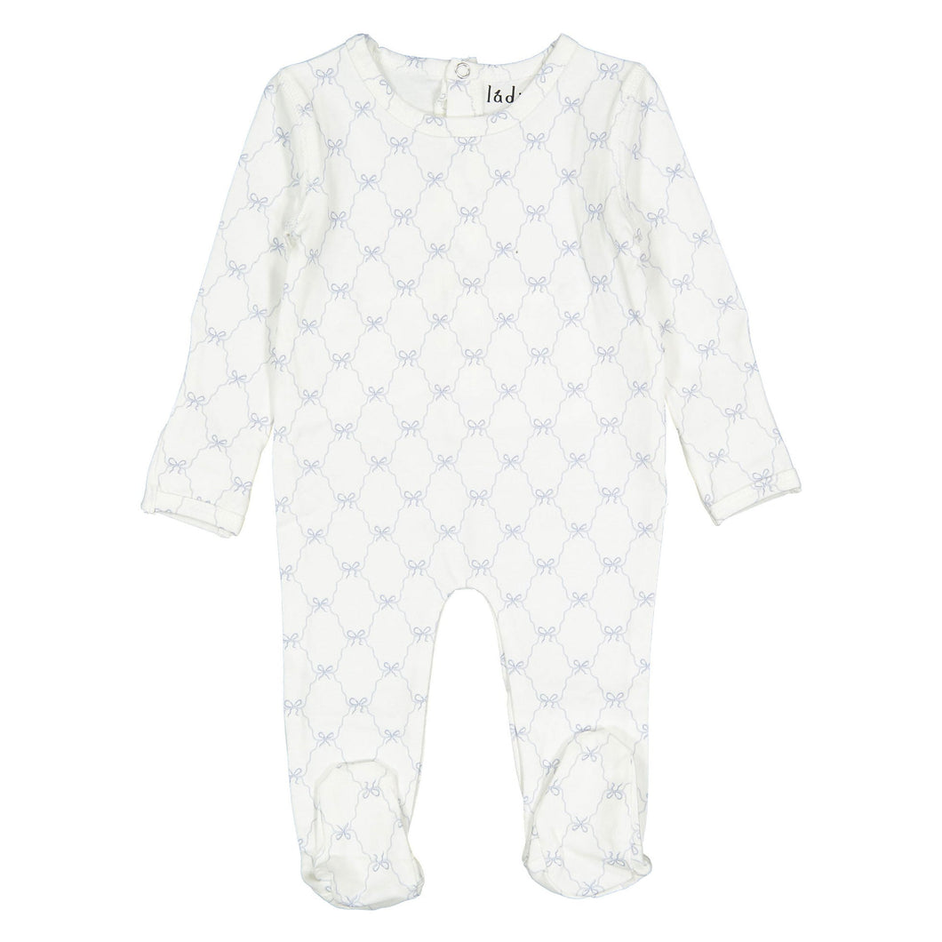 Ladida Layette Blue Bow Footie