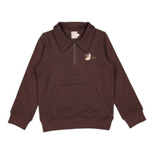 Load image into Gallery viewer, 1984 Brown Duck Embroidered Polo Sweatshirt
