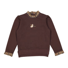 Load image into Gallery viewer, 1984 Brown Duck Embroidered Ruffle Sweatshirt
