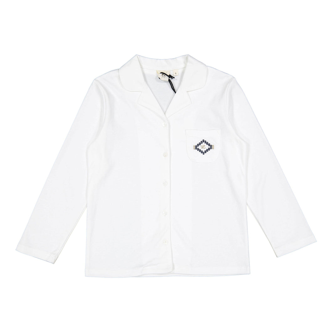 L by Ladida White Grandpa Shirt