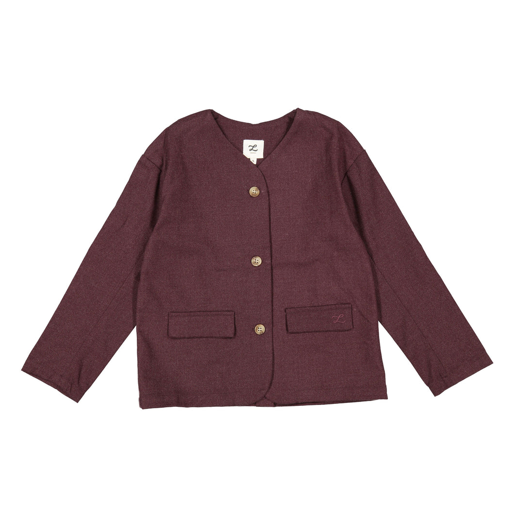 L by Ladida Eggplant Wool Blazer