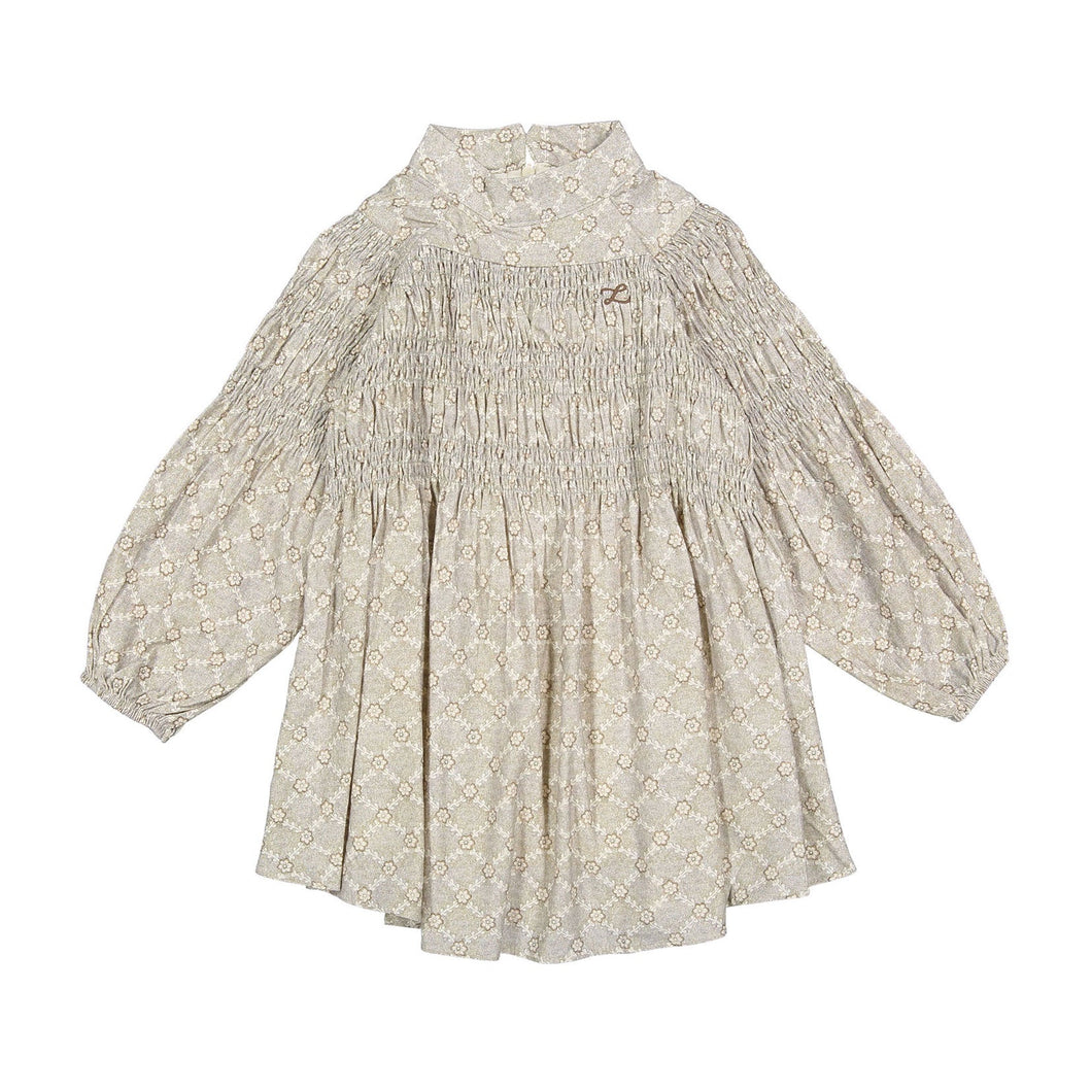 L by Ladida Floral Grid Smocked Dress
