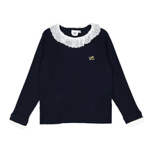 Load image into Gallery viewer, L by Ladida Navy Lace Collar Sweater
