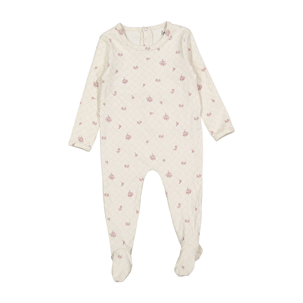 Ladida Layette Rose Grid Romper