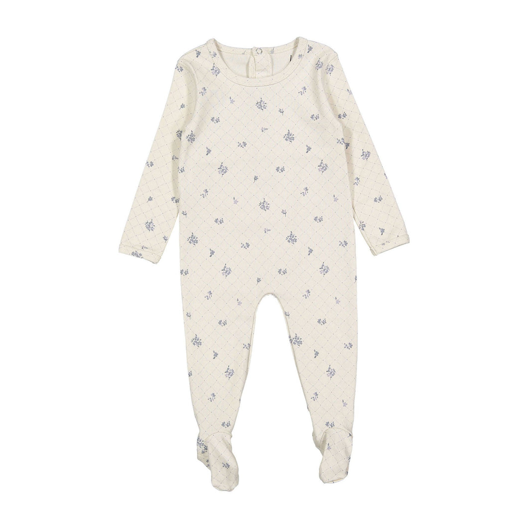 Ladida Layette Slate Grid Romper