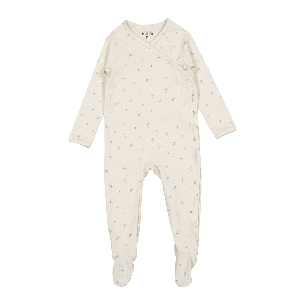 Ladida Layette Blue Tiny Bud Romper