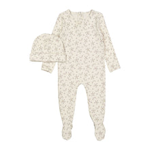 Load image into Gallery viewer, Ladida Layette Sketched Floral Romper + Hat

