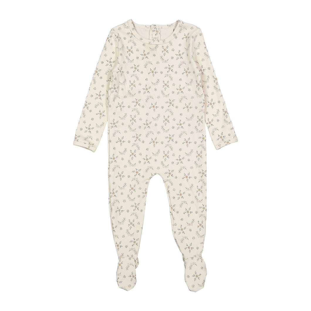 Ladida Layette Sketched Floral Romper
