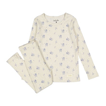 Load image into Gallery viewer, Ladida Layette Blue Watercolor Pajama Set
