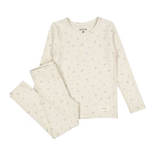 Load image into Gallery viewer, Ladida Layette Blue Tiny Bud Pajama Set
