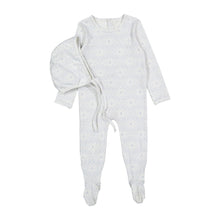 Load image into Gallery viewer, Ladida Layette Sky Demask Romper + Bonnet
