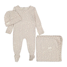 Load image into Gallery viewer, Ladida Layette Wheat Pattern Romper + Hat + Blanket
