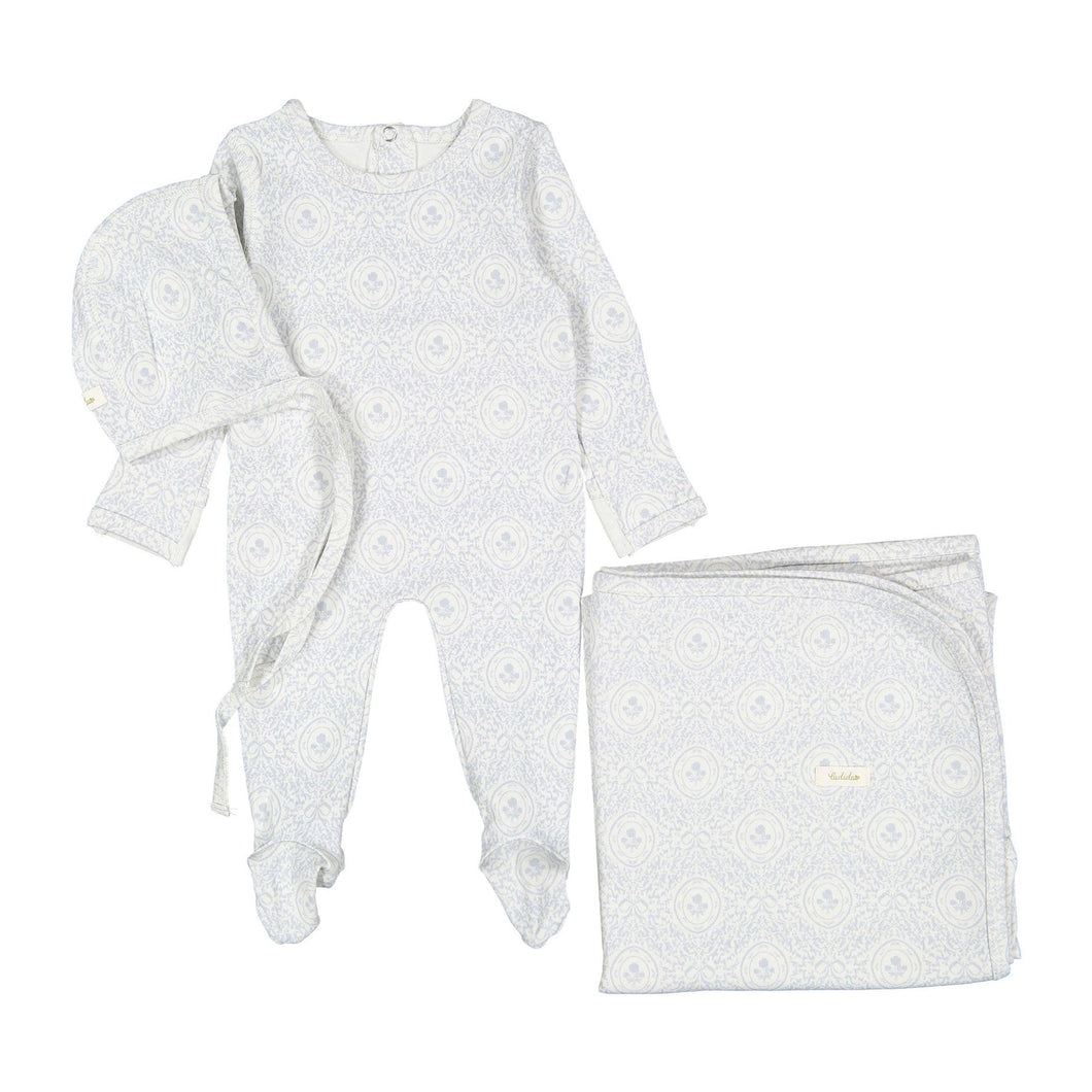 Ladida Layette Sky Demask Romper + Bonnet + Blanket