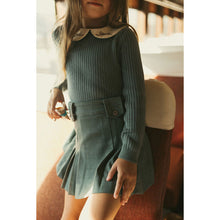 Load image into Gallery viewer, 1984 Teal Grid Pleated Skirt
