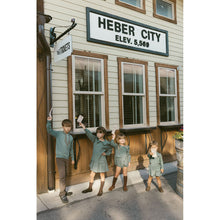 Load image into Gallery viewer, 1984 Teal Grid Printed Turtleneck
