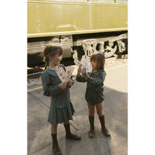 Load image into Gallery viewer, 1984 Teal Grid Drop Waist Dress
