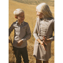 Load image into Gallery viewer, L by Ladida Brown Herringbone Printed Shirt
