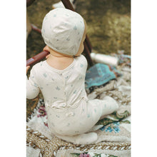 Load image into Gallery viewer, Ladida Layette Slate Grid Romper + Bonnet
