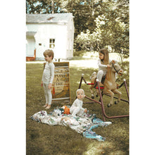 Load image into Gallery viewer, Ladida Layette Slate Grid Romper
