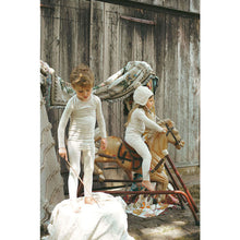 Load image into Gallery viewer, Ladida Layette Blue Tiny Bud Pajama Set
