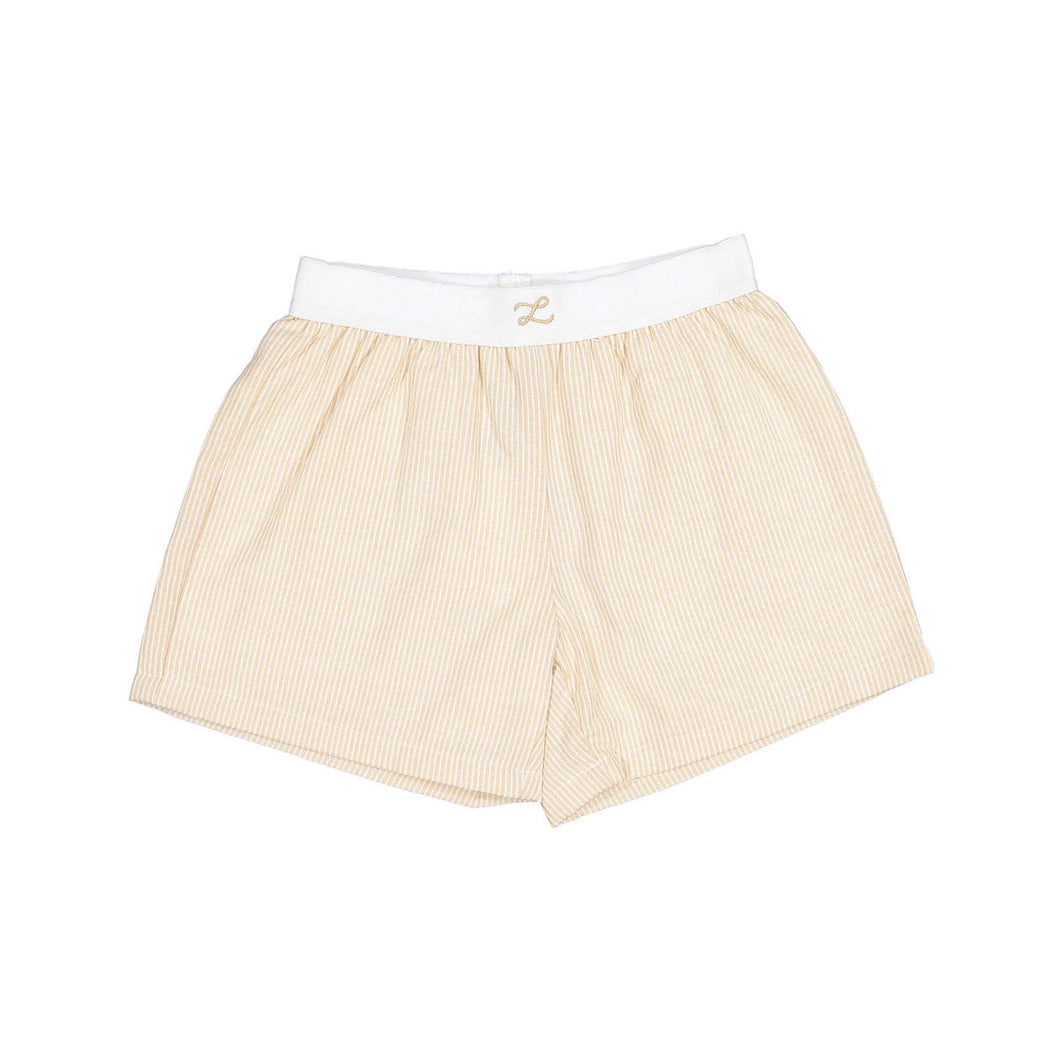 L by Ladida Beige Stripe Pull On Shorts