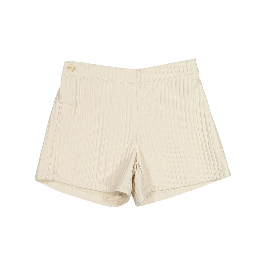 L by Ladida Taupe Rib Quilt Short