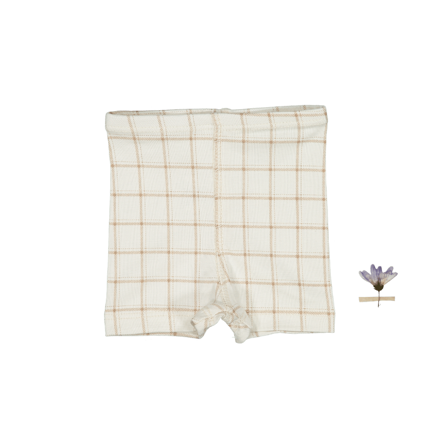 The Printed Short - Tan Grid