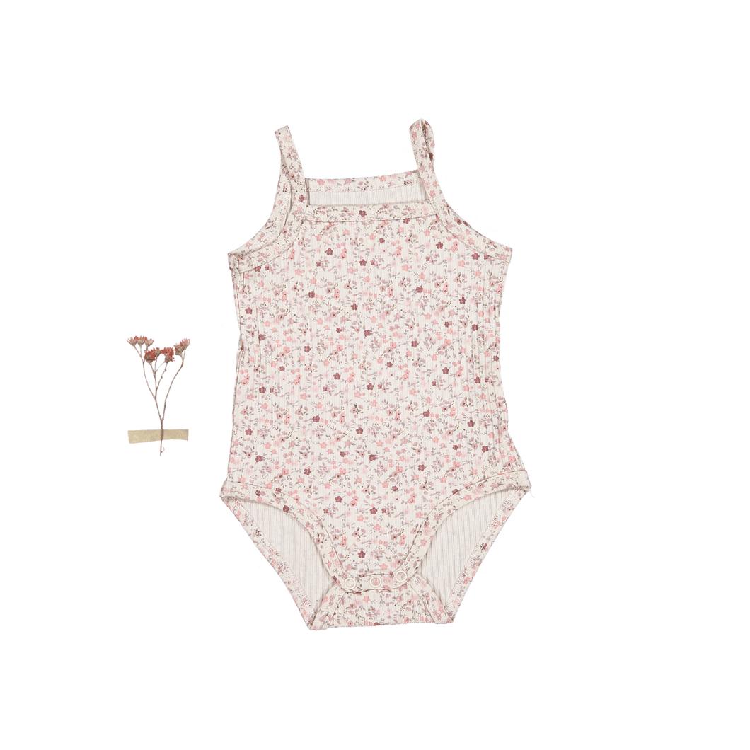The Printed Tank Onesie - Dusty Mauve Floral