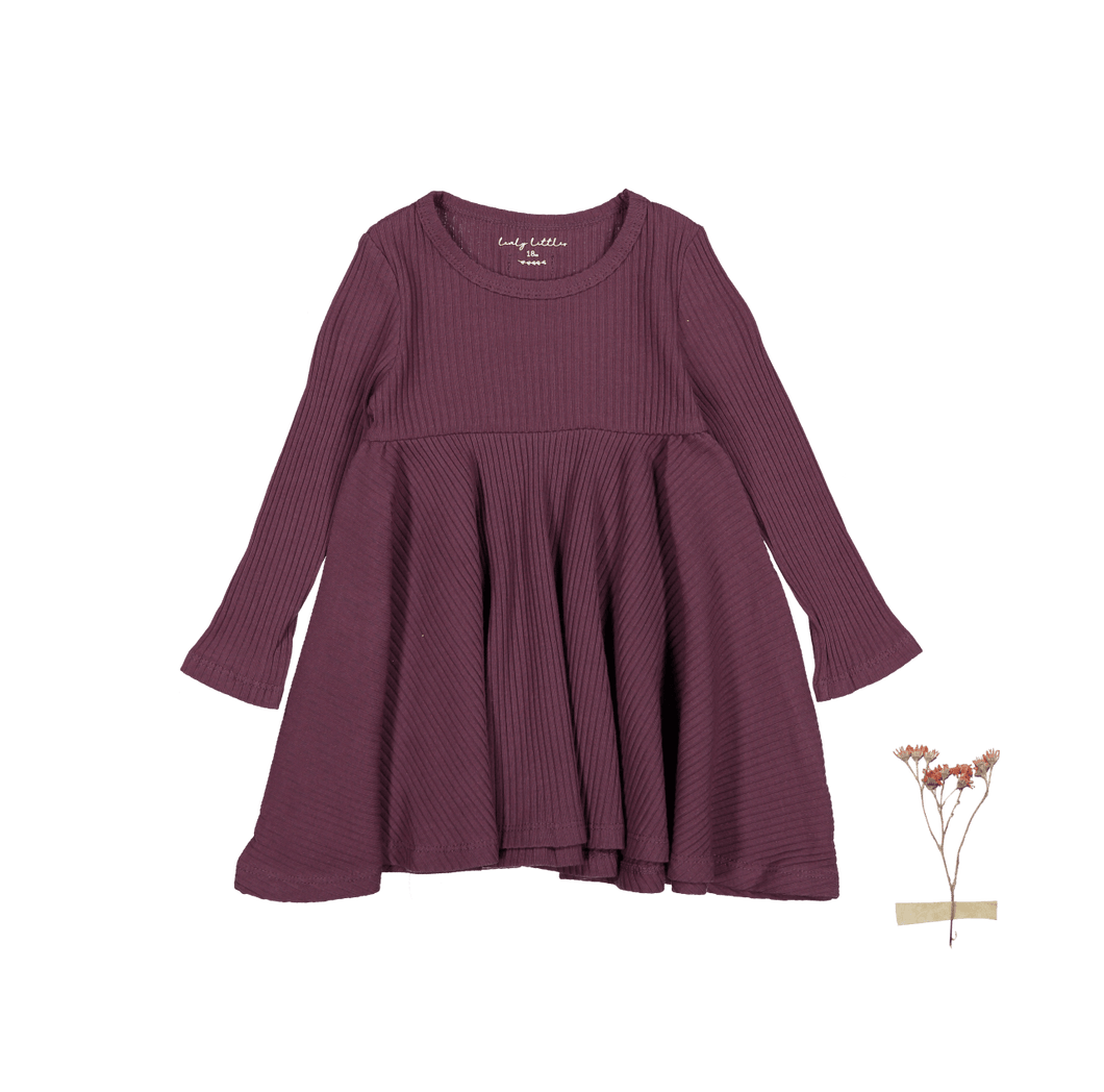 The Long Sleeve Dress - Mulberry