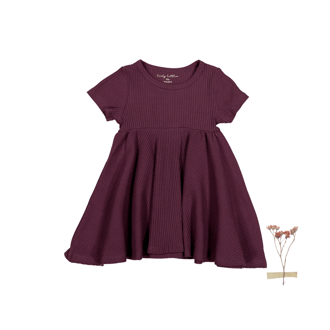 The Short Sleeve Dress - Mulberry