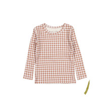 Load image into Gallery viewer, The Printed Long Sleeve Tee - Rosewood Gingham
