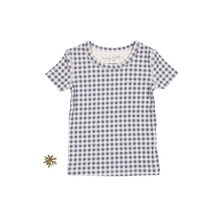 Load image into Gallery viewer, The Printed Short Sleeve Tee - Steel Gingham

